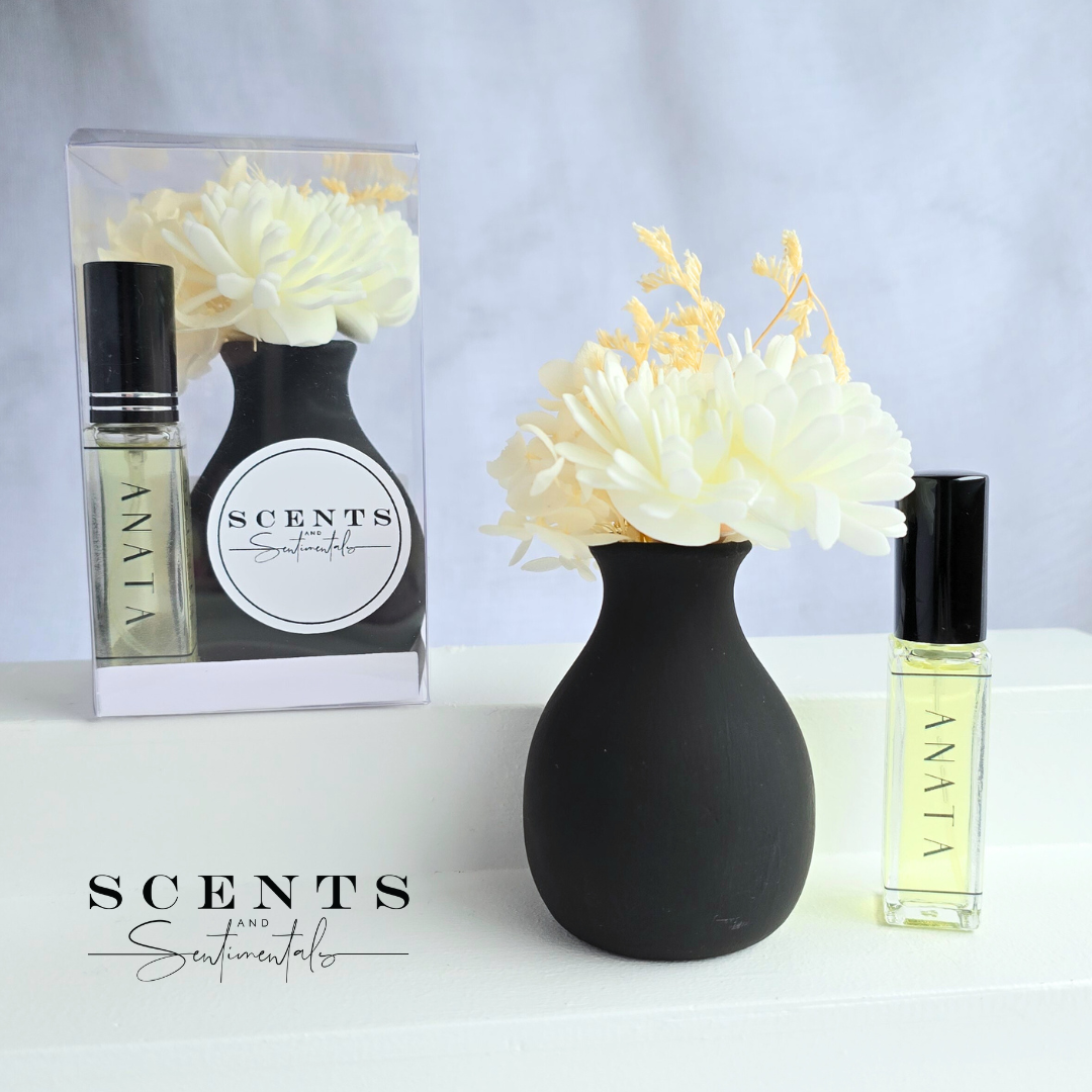 Floral Vase & Scented Spray 10ml