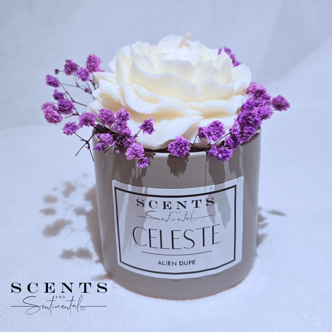 Peony Candle Flower Bouquet