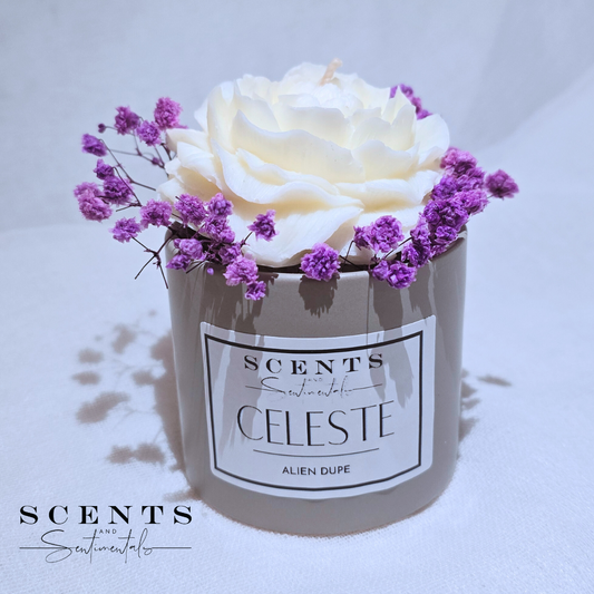 Peony Candle Flower Bouquet