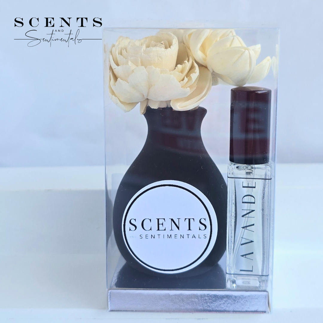 Floral Vase & Scented Spray 10ml