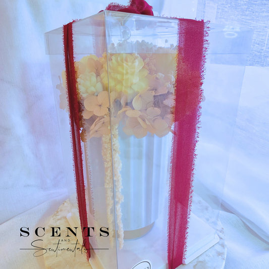 Blush & Gold Tall Vase Gift